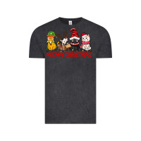 Vintage Black meowy christmas Vintage Tee - CowGirlArtShop