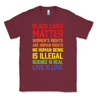 Burgundy Black Lives Matter List Classic Tee - longCreatives