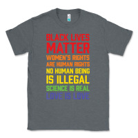 Charcoal Heather Black Lives Matter List Classic Tee - longCreatives