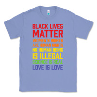 Colony Blue Black Lives Matter List Classic Tee - longCreatives