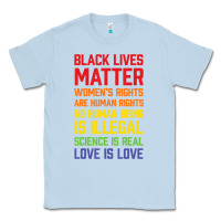 Dusty Blue Black Lives Matter List Classic Tee - longCreatives