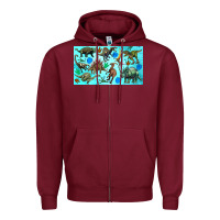 Burgundy dinosaurs sippy cup Zipper Hoodie - Artiststas