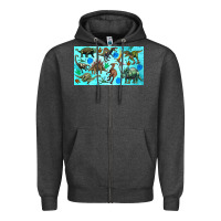 Charcoal Heather dinosaurs sippy cup Zipper Hoodie - Artiststas