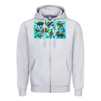 Heather Grey dinosaurs sippy cup Zipper Hoodie - Artiststas
