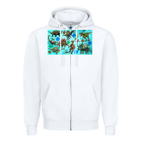 White dinosaurs sippy cup Zipper Hoodie - Artiststas