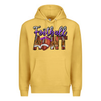 Antique Gold Football Aunt Premium Hoodie - CowhideDigitalArt