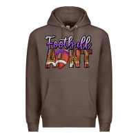 Coffee Football Aunt Premium Hoodie - CowhideDigitalArt