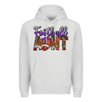 Dove Grey Football Aunt Premium Hoodie - CowhideDigitalArt