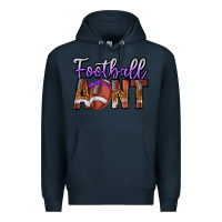 Navy Football Aunt Premium Hoodie - CowhideDigitalArt