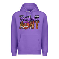 Purple Football Aunt Premium Hoodie - CowhideDigitalArt