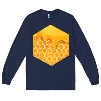 Navy honeycomb fa element Long Sleeve Tee - FaDigitalArtStudio