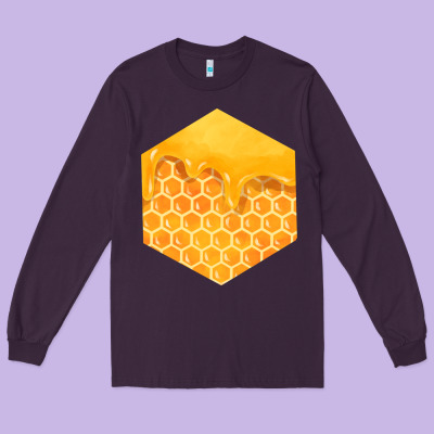 Honeycomb Fa Element Long Sleeve Tee Designed By Fadigitalartstudio