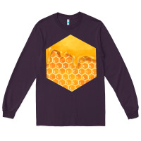 Plum honeycomb fa element Long Sleeve Tee - FaDigitalArtStudio