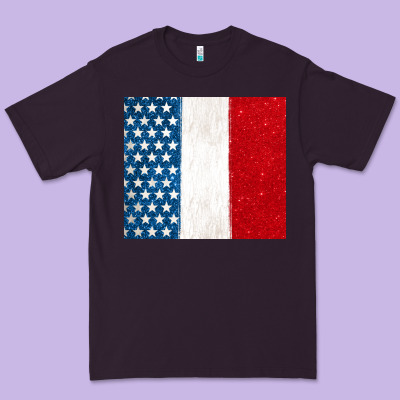 Custom Text American Flag(used Font 'doctrin Premium Tee Designed By Jasminsmagicworld