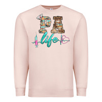Pale Pink western nurse pa  life Premium Sweatshirt - BarkalooDesign