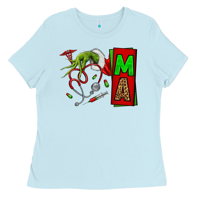 Christmas Character Nurse Ladies Tee by NancyCooperArtShop | Teevron