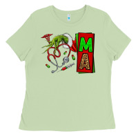 Matcha Christmas Character Nurse Ladies Tee - NancyCooperArtShop