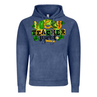 Vintage Denim Lucky Teacher Squad St. Patrick's Day Vintage Hoodie - CowGirlArtShop