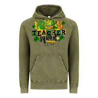 Vintage Olive Lucky Teacher Squad St. Patrick's Day Vintage Hoodie - CowGirlArtShop