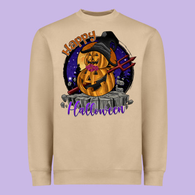Happy Halloween Heavyweight Sweatshirt Designed By Sublimationcraftshop