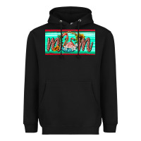 Black flamingo mom license plate Heavyweight Hoodie - BarkalooDesign