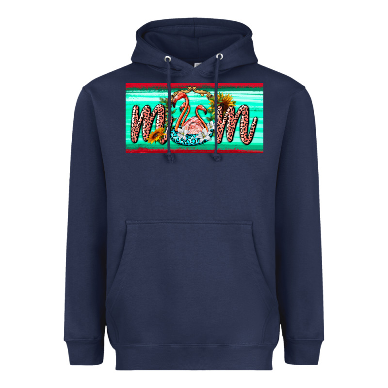 Flamingo Mom License Plate Heavyweight Hoodie by BarkalooDesign | Teevron
