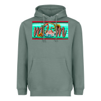 Sage flamingo mom license plate Heavyweight Hoodie - BarkalooDesign