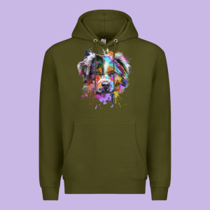 Splash Art Australian Shepherd   Aussie Lover Gifts Premium Hoodie Designed By Longcreatives