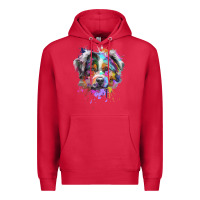 Cardinal Splash Art Australian Shepherd   Aussie Lover Gifts Premium Hoodie - longCreatives