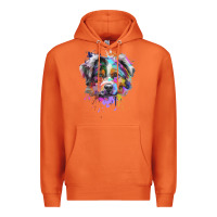 Carrot Splash Art Australian Shepherd   Aussie Lover Gifts Premium Hoodie - longCreatives