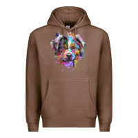 Chestnut Splash Art Australian Shepherd   Aussie Lover Gifts Premium Hoodie - longCreatives