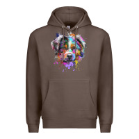 Coffee Splash Art Australian Shepherd   Aussie Lover Gifts Premium Hoodie - longCreatives