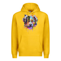 Lemon Splash Art Australian Shepherd   Aussie Lover Gifts Premium Hoodie - longCreatives