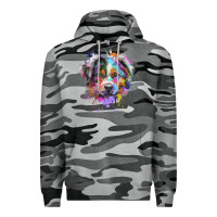 Slate Camo Splash Art Australian Shepherd   Aussie Lover Gifts Premium Hoodie - longCreatives