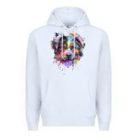 White Splash Art Australian Shepherd   Aussie Lover Gifts Premium Hoodie - longCreatives