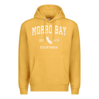 Mustard Morro Bay California CA Vintage Athletic Sports Design Premium Hoodie - longCreatives