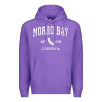 Purple Morro Bay California CA Vintage Athletic Sports Design Premium Hoodie - longCreatives