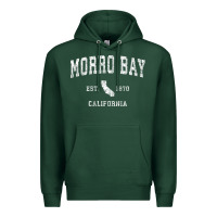 Sports Green Morro Bay California CA Vintage Athletic Sports Design Premium Hoodie - longCreatives