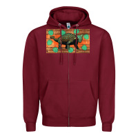 Burgundy ankylosaurus sippy cup Zipper Hoodie - Artiststas