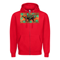 Red ankylosaurus sippy cup Zipper Hoodie - Artiststas