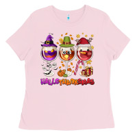 Bubblegum Pink Hallothanksmas wine glasses Ladies Tee - NancyCooperArtShop