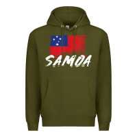 Army Green samoan gifts   somoan flag t shirt Premium Hoodie - longCreatives