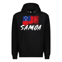 Black samoan gifts   somoan flag t shirt Premium Hoodie - longCreatives