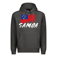 Charcoal Heather samoan gifts   somoan flag t shirt Premium Hoodie - longCreatives