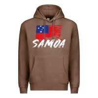 Chestnut samoan gifts   somoan flag t shirt Premium Hoodie - longCreatives