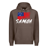 Coffee samoan gifts   somoan flag t shirt Premium Hoodie - longCreatives