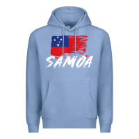 Colony Blue samoan gifts   somoan flag t shirt Premium Hoodie - longCreatives