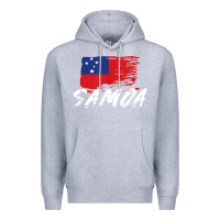 Heather Grey samoan gifts   somoan flag t shirt Premium Hoodie - longCreatives