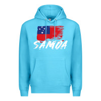 Ocean Blue samoan gifts   somoan flag t shirt Premium Hoodie - longCreatives