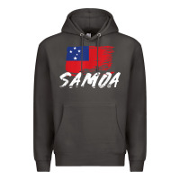 Smoke samoan gifts   somoan flag t shirt Premium Hoodie - longCreatives